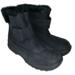 Wanderlust Hearth Black Boots Faux Fur Women’s 9
